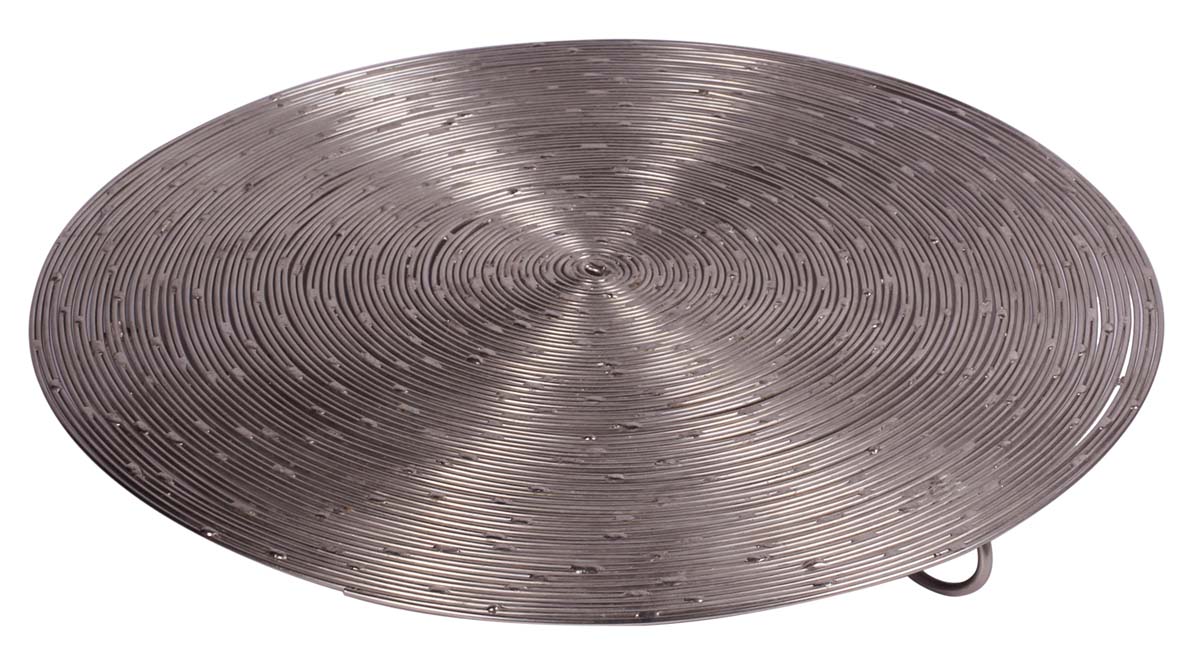 8” Round Metal Trivet with Tri-Stand - Silver Color - Wired Dining / Kitchen Essentials - Buy in Bulk Wholesale